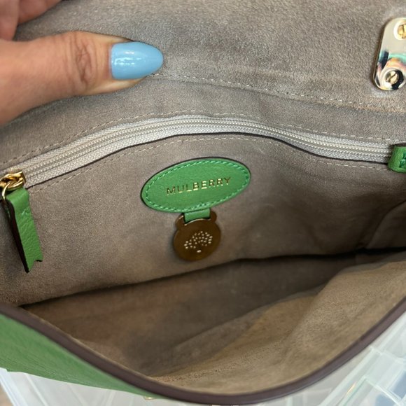 BNWT Mulberry Lily Glossy Goat bag in Grass Green - Picture 6 of 9